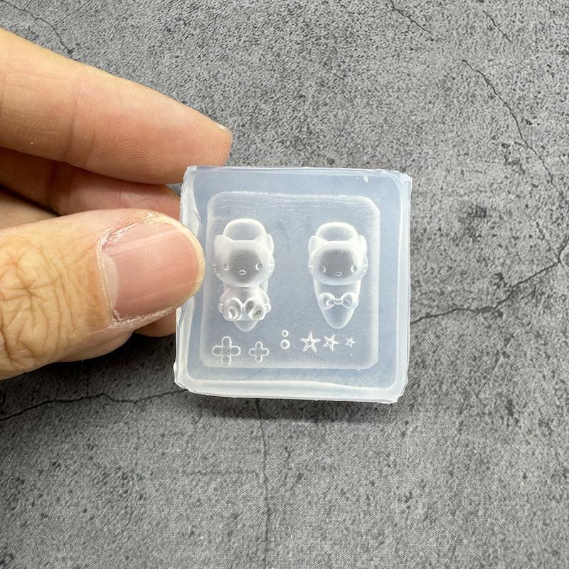 Прозрачный силиконовый молд для нейл-арта Изысканный ручной работы Бабочка Бант Цветок 3D Аксессуар для нейл-арта DIY Креативный молд для нейл-арта Подарок