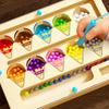 Tracing Number Maze Counting Board Magnetic Counting & Color Sorting Game Educational Wood Maze Toy for Children