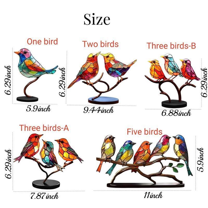 Акриловые птицы, декоративные украшения на ветках, украшения для групп птиц или украшения для домашнего офиса, 5 стилей