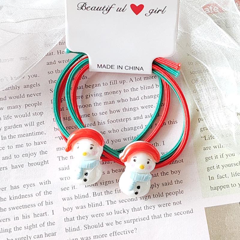 Резинки для волос «Санта Клаус» и «Рождественская елка» - Эластичные резинки для детей