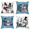 Наволочка для украшения рождественской вечеринки с рисунком Веселого рождественского снеговика, подходящая для домашней комнаты, гостиной, дивана, наволочка для подушки