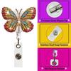 Rhinestone ID Badge Holder ABS Name Card Parts High Quality Badge Reel Clip