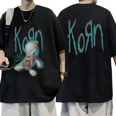 Футболка Korn Issues Rock Band Music Album, мужская винтажная металлическая готическая футболка большого размера, уличная одежда, летние футболки с короткими рукавами