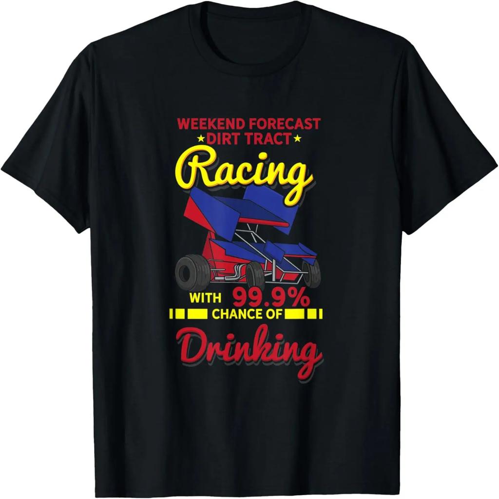 Dirt Track Racing & Drinking Motorsport Dirt Sprint Cars T-Shirt