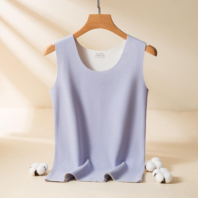 Мужской и женский двухцветный двусторонний бархатный бесшовный корректирующий жилет с отшлифованным низом.