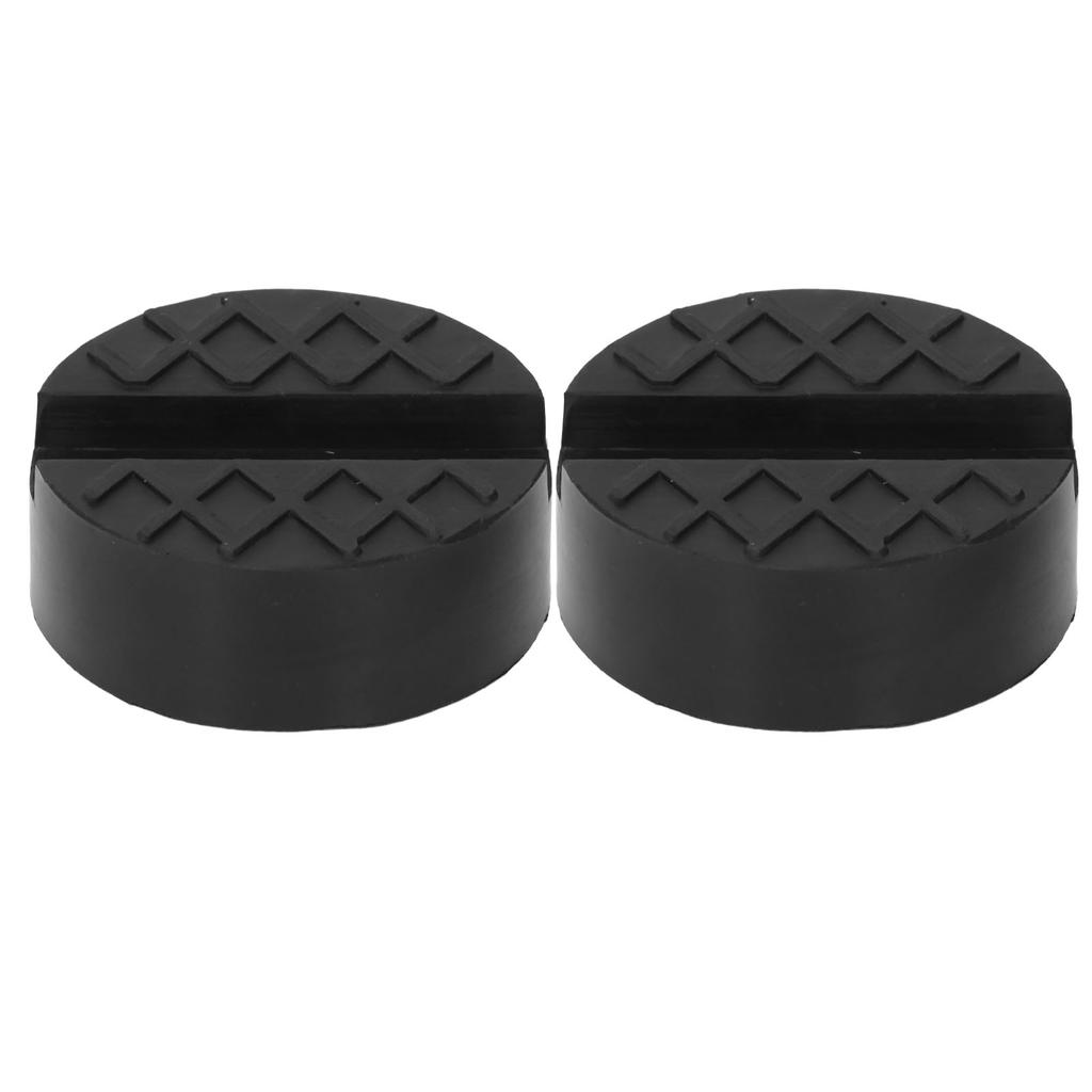 2 Pcs Rubber Jack Pad Good Adaptability Universal Slotted Jacking Lift Puck Reusable Jack Pad
