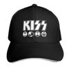 Кепка с логотипом рок-группы Kiss Модная повседневная бейсболка Регулируемая кепка Хип-хоп Летняя унисекс бейсболка