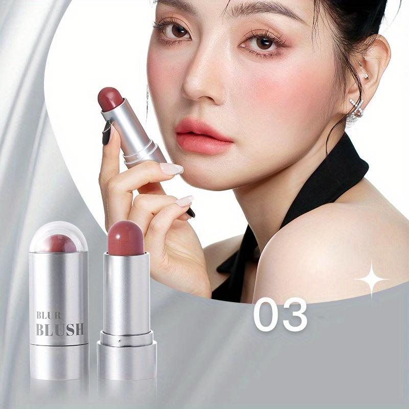 Серебряный тюбик для румян-стиков, увлажняющий туман для губ и щек, румяна двойного назначения, кремовый цвет, показывающий натуральные матовые твердые румяна, крем-румяна, губная помада Rouge, 7 г