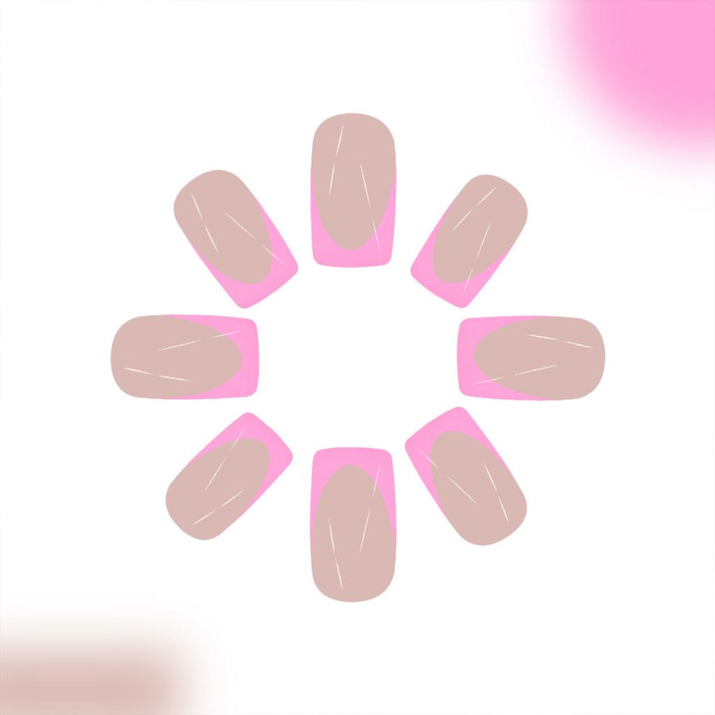 24 шт. французских типсов для накладных ногтей, короткие квадратные накладные ногти, полное покрытие, накладные ногти, принадлежности для маникюра