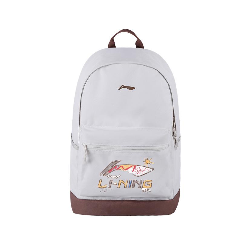 Новый рюкзак LiNing из полиэстера Унисекс Бежевый ABSQ564-33