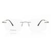 Rimless Square Grey SmaRtbuy Collection Jacques Rt 0024 C3 Fashion Unisex Eyeglasses