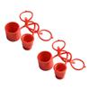 Weatherproof For Hydraulic Coupler Dust Covers 2 Sets Flat Face Red Color
