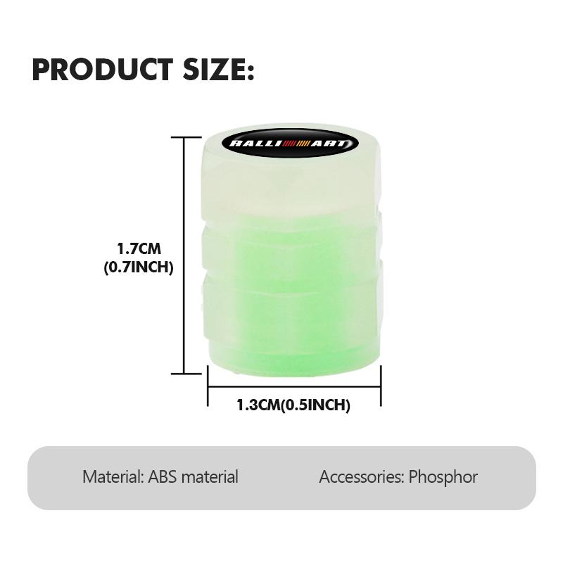 Для автомобилей Mitsubishi: 4 светящихся декоративных пылезащитных колпачка для ниппелей шин (Outlander, Lancer, Cross, Colt, Xpander, Mirage, Attrage).