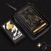 Мистическая Черная и Золотая Колода Таро 'Mystic Noir', 10*6см, Полный Набор из 78 Карт в Металлической Коробке, Дорожный Формат для Мудрости и Руководства