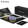 RBsunny Blue Light Blocking Glasses Men Computer Gaming Glasses Anti Eyestrain UV400 Clear Lens Eye Protection Rectangle Frame
