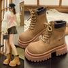 2024 New Women's Retro Thick Sole Ankle Boots Designer Autumn and Winter Women's Work Shoes Motorcycle Fashion Women's Boots