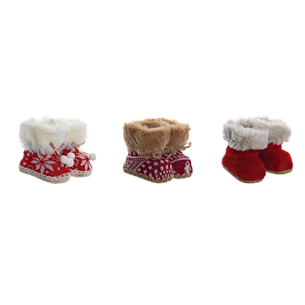 Plush/Cloth Christmas Boots Pendant Decorative Plush Christmas Tree Pendant Festival Party
