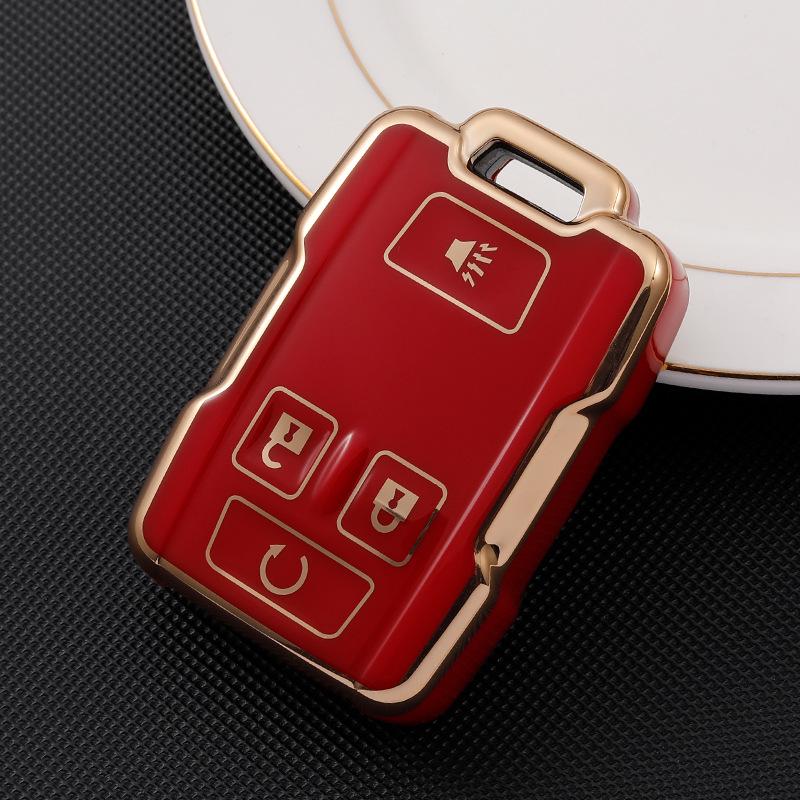GMC Chevrolet Canyon TPU Car Key Protective Case with Gold Edge