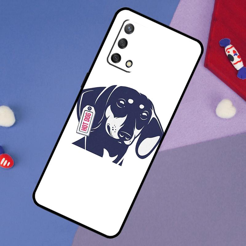 Чехол для собаки таксы для OPPO A96 A76 A16 A18 A58 A78 A98 A17 A77 A54 A57 S A74 A5 A9 A53 A52 A72 A15 A93