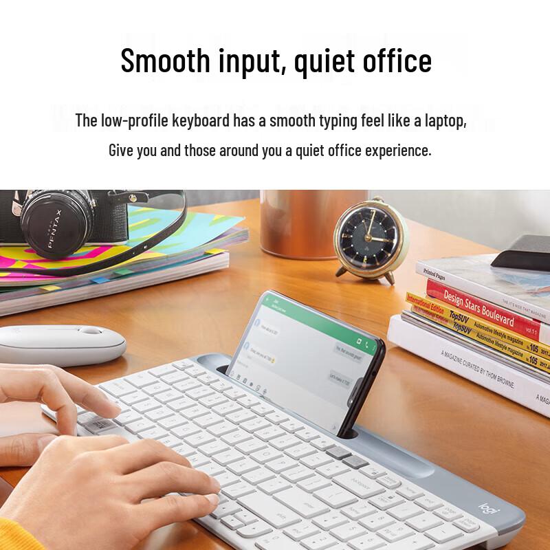 Logitech Тонкая Bluetooth-клавиатура K580 для нескольких устройств
