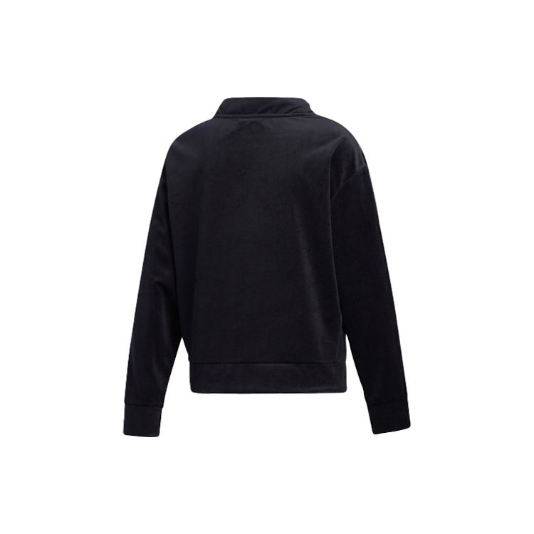 adidas Originals Trefoil Спортивный пуловер-свитшот с воротником-стойкой Женский свитшот Черный GV2922