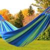 Hedawu Outdoor Anti-Rollover Canvas Hammock with Bentwood Spreader Bar
