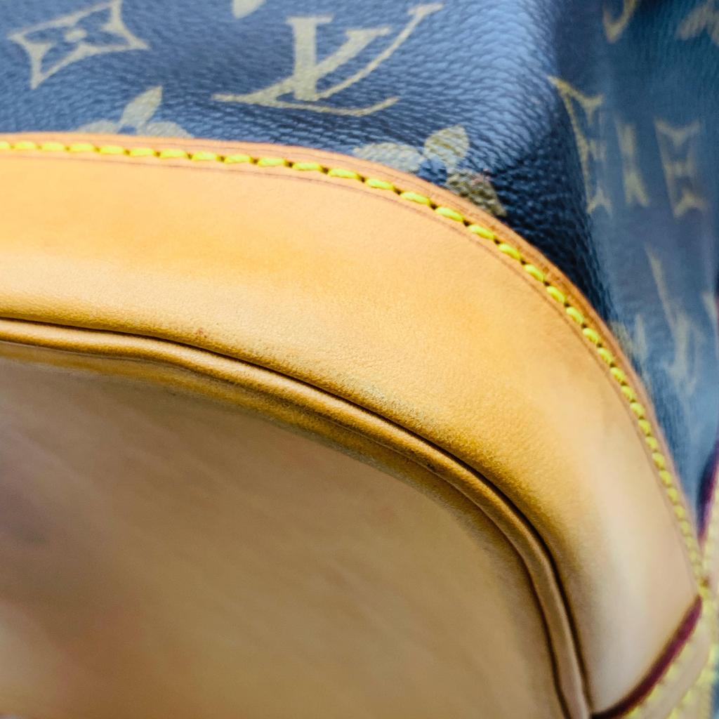 [Pre-Owned] Petit Noe Classic Monogram Drawstring Closure Coated Canvas With Leather Trim Bucket Bag - Excellent #RE4TMN