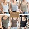 Stylish Elegance Fashion Female Casual Vest H237 Spring and Summer Wide Shoulder Vest Women Big U Neck Bottom Inner Small Vest Women Sleeveless Canvas