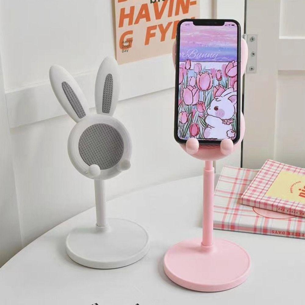 Rabbit Shape Mobile Phone Stand Desktop Student Support Shelf Phone Holder  Phone Pad Tablet Laptop