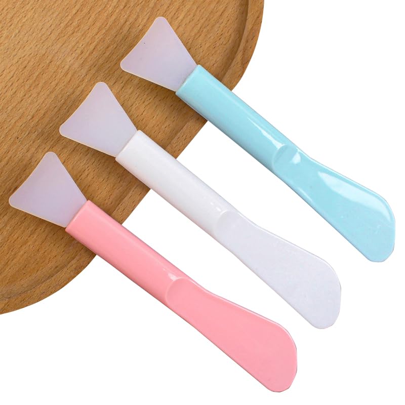 Набор из 6 косметических шпателей, мягкая силиконовая ложка-скупер для экстракции, инструмент для DIY масок для лица, крема для лица, сыворотки, глины, поделок, аппликатор для макияжа