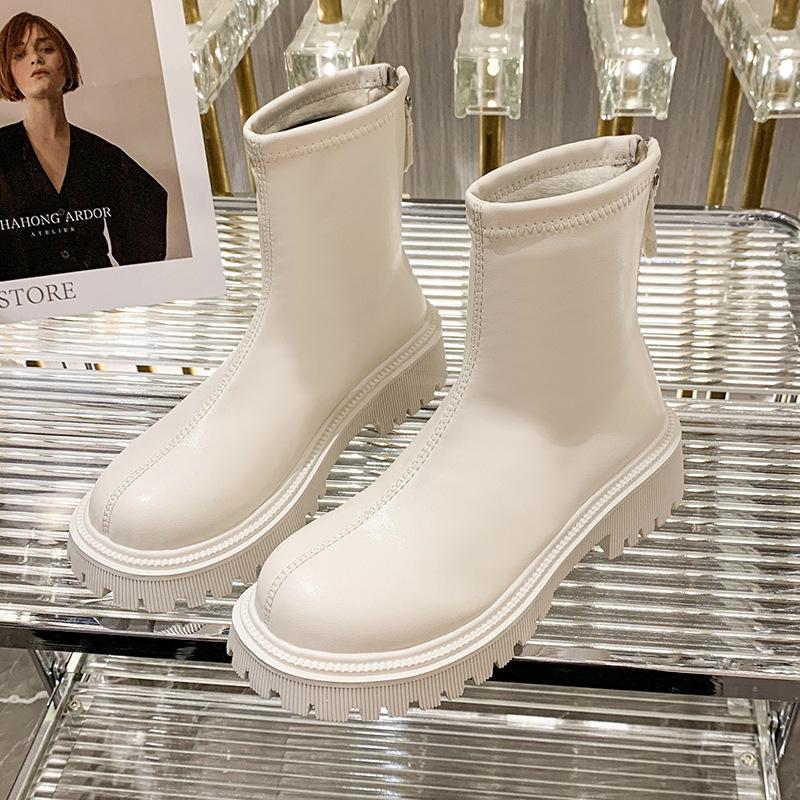 Узкие ботильоны на толстом каблуке, маленькие ботинки Мартина, женские весна и осень 2025, новые универсальные короткие ботинки на толстой подошве в британском стиле, детские