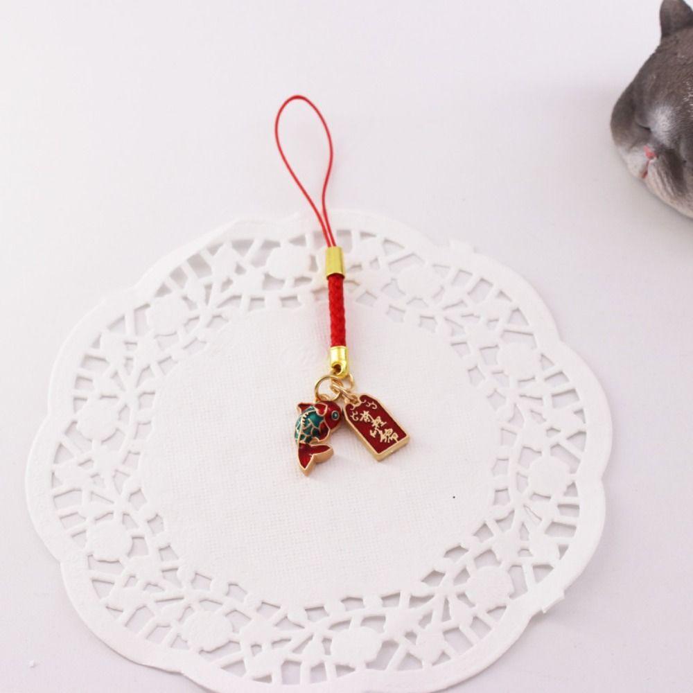 Good Luck Koi Phone Lanyard Chinese Style Lucky Cat Phone Strap Koi Phone Chain Mobile Phone