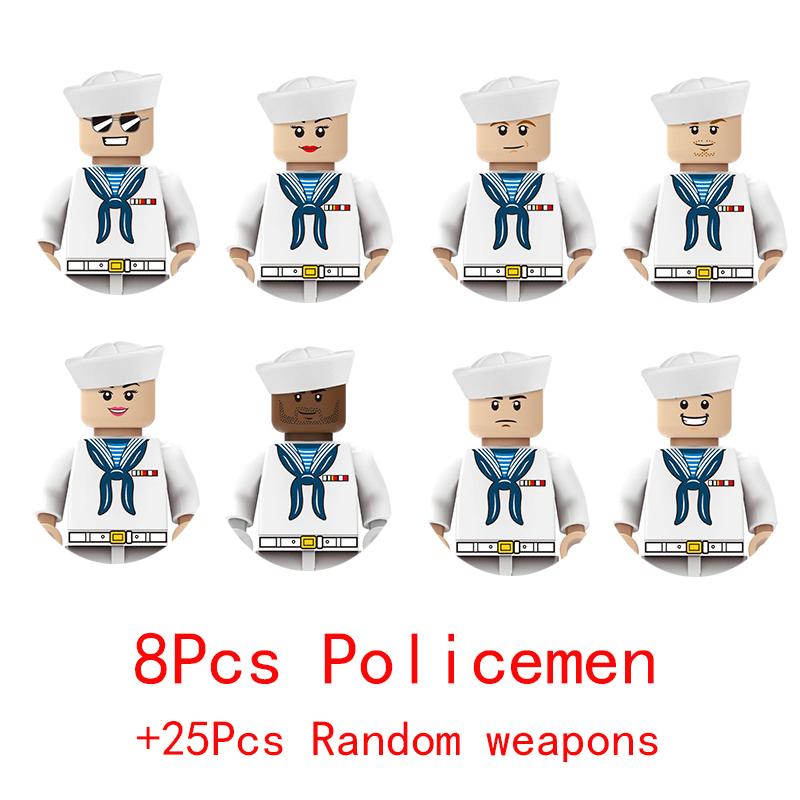 Военная Модель Бронированный Автомобиль SWAT Машина Оружие Армейский Солдат Полиция Бандит Пулемет Строительные Блоки Фигурка Кирпичные Игрушки