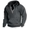 Men's Casual Pullover Hooded Sweatshirt With 1/4 Zipper