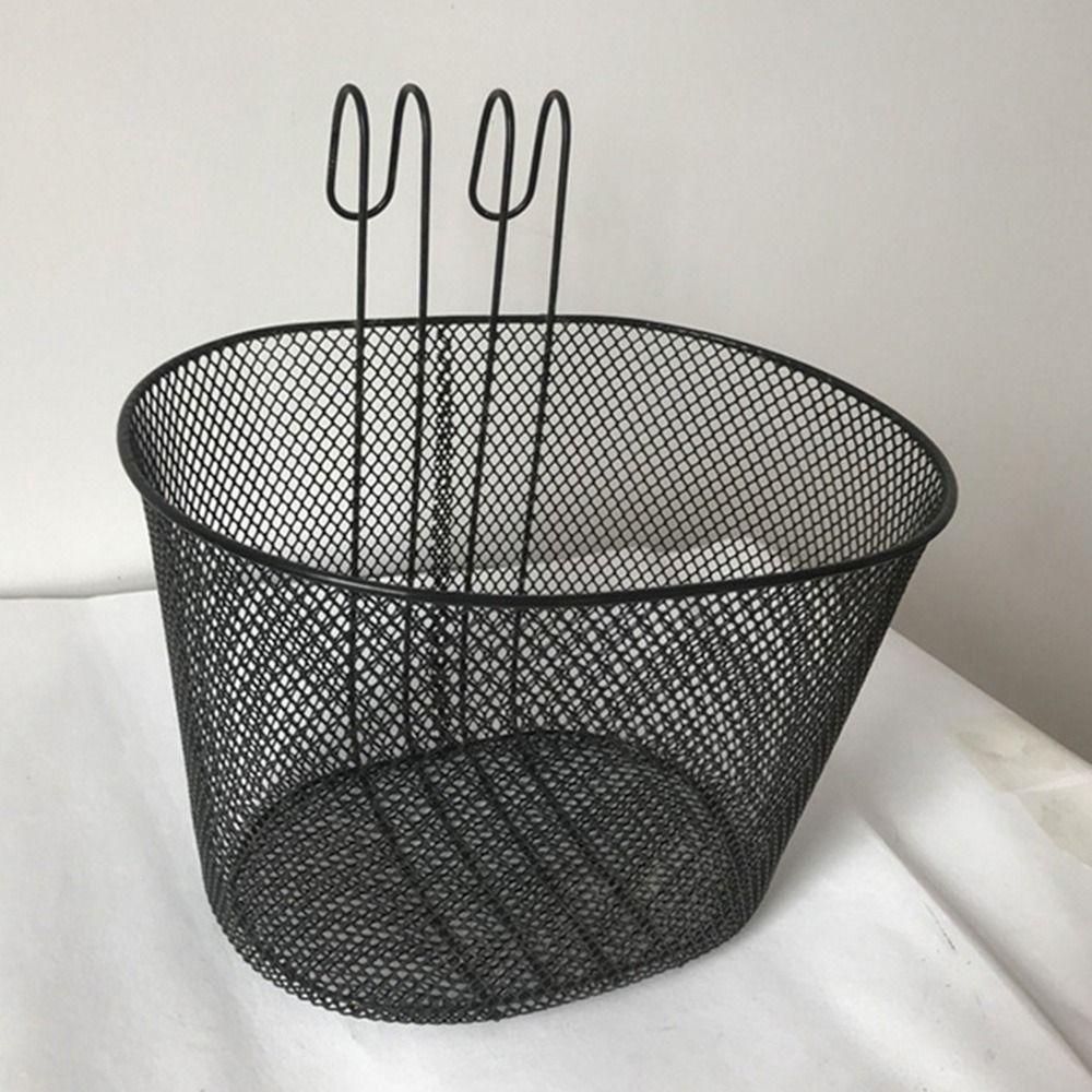 Black Rear Hanging Basket Iron E-Scooter E-bike Basket High Quality Folding Mountain Bike Basket