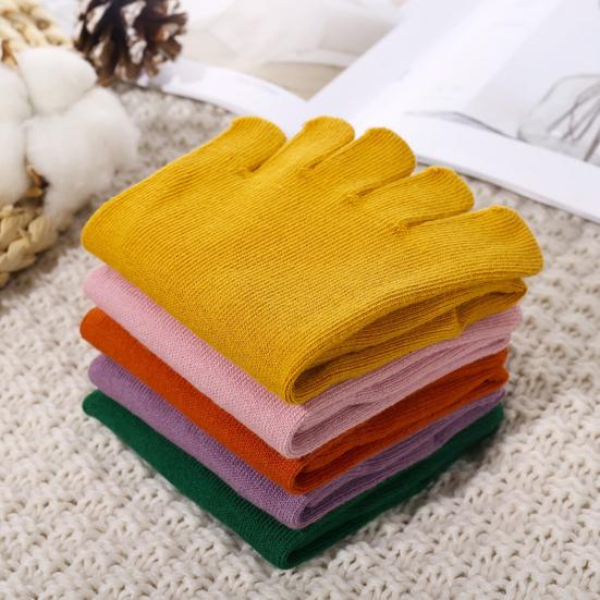 Дышащие носки, однотонные длинные носки с пятью пальцами, повседневная одежда