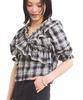 Blouse Frill Check Black [BIS] [2-Way] Blouse, Women's, (02)