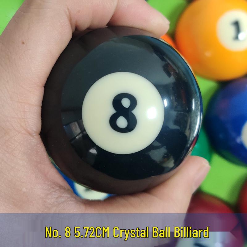 Standard American Billiard 16-Ball Set: Black 8 & 9-Ball with Large Numbers