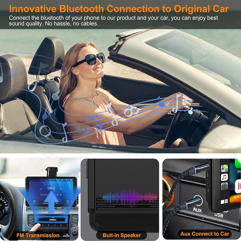 Universal 7 Inch Automotive Car Radio Multimedia Video Player Wireless Apple Carplay Android Auto Touch Screen FM Bluetooth WIFI