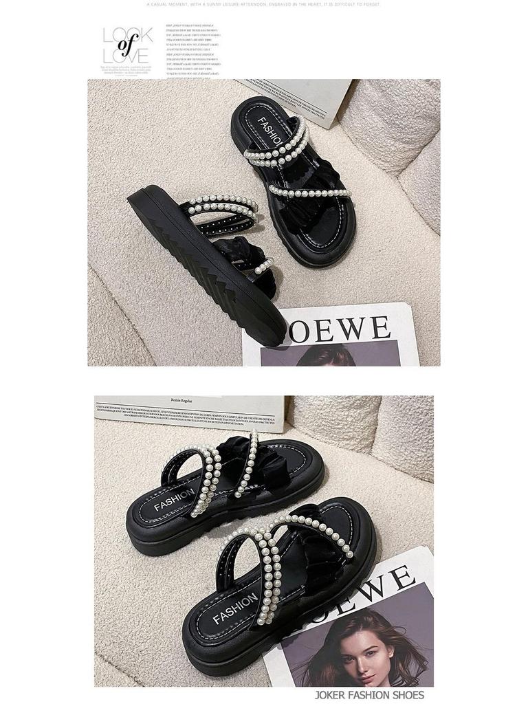 Тенденция 2025 года: Летние жемчужные сандалии и шлепанцы феи на толстой подошве