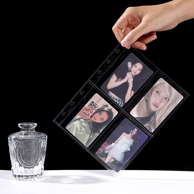Kpop Покетбук на 7 ячеек Большой вместимости Альбом для фотографий идолов Книга для хранения карточек Прозрачный переплет Фоновая бумага