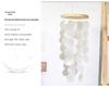 Creative Seashell Wind Chime Mirror – Simple Pastoral Style for Living Room, Study, or Balcony Decor.