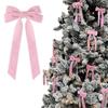 Party Accessories Christmas Ornament Elegant Velvet Christmas Bows for Tree Chairs Festive Holiday Decorations for Home Party