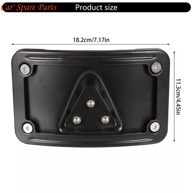 Y4UA Easy to Install 3 Hole Curved License Plate Mount Bracket Stand for Motorcycle Offering Long Lasting