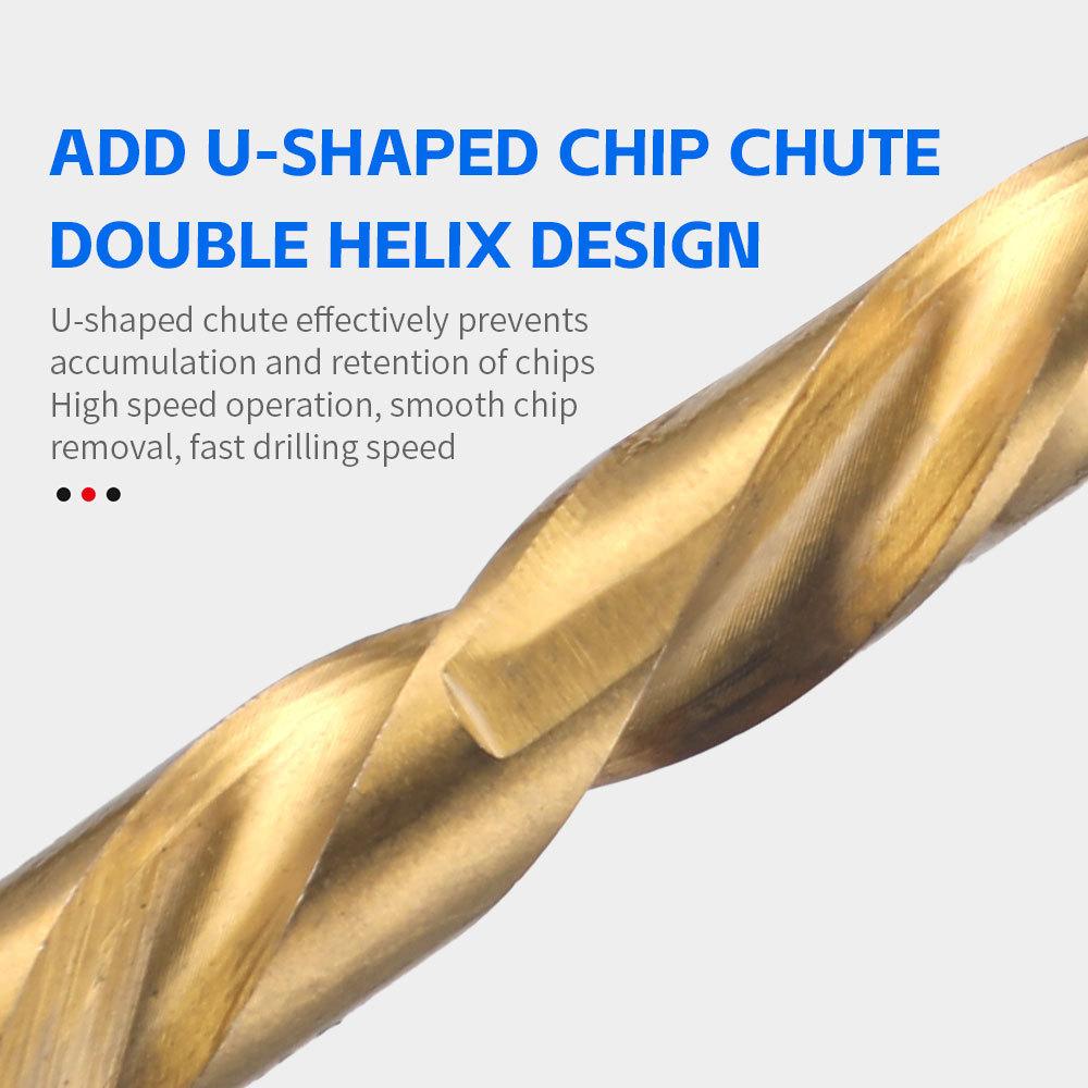 11Pcs Screw Extractor and Left Hand Drill Bits Set Included 5Pcs Screw Extractor, 5Pcs HSS Drill