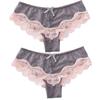 2 шт. женские сексуальные кружевные лоскутные прозрачные эластичные трусы с бантом и низкой талией, трусики