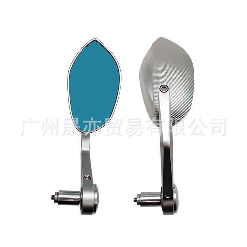 Retro CNC Aluminum Motorcycle Rearview Mirror Vespa 150 Scooter Handlebar Upgrade Black Chrome Finish