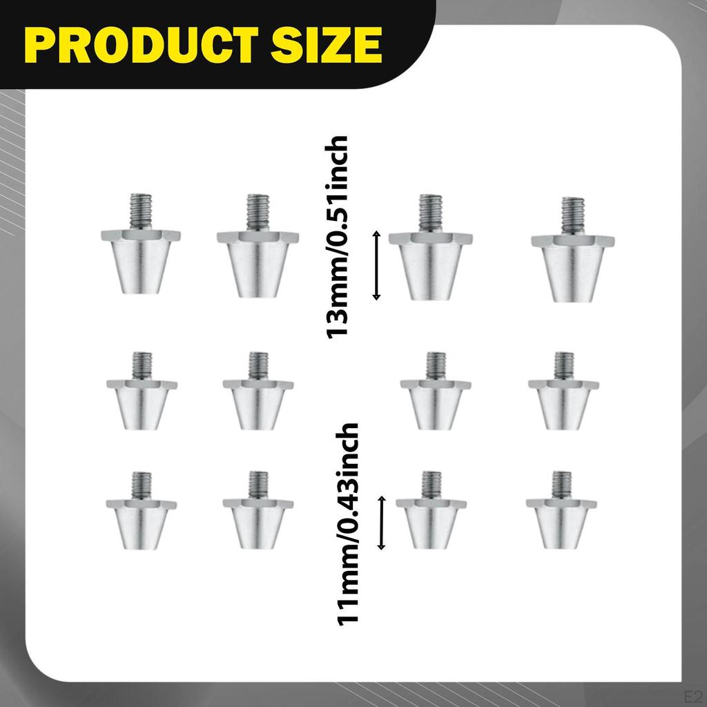 12 штук Шипы для футбольных бутс Шипы для обуви 11 мм 13 мм Стабильные Вкручивающиеся Противоскользящие Аксессуары