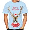 Christmas Elk 3D Print T Shirt For Men X'mas Harajuku Streetwear Fashion O-neck Short Sleeve Tops New Year Gift Oversized T-shirts