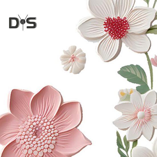 Цветочный ПВХ самоклеящийся водонепроницаемый настенный декор для выключателя света и розетки